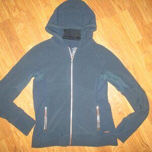 Womens SWEATY BETTY athletic full zip fitted stretchy warm up jacket L Lg NWOT